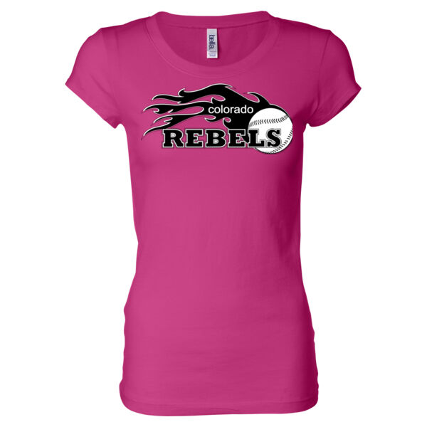 Rebels - Black - Ladies' Sheer Jersey T-Shirt Thumbnail