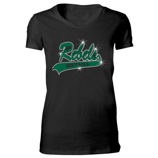 Rebels Teal Rhinestone - Bella Favorite T-Shirt Thumbnail