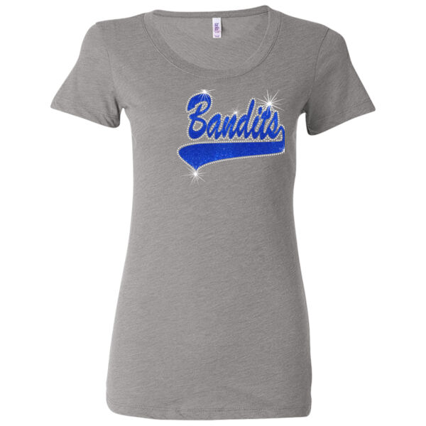 Bandits Rhinestone Baseball - Ladies' Triblend Short Sleeve T-Shirt Thumbnail