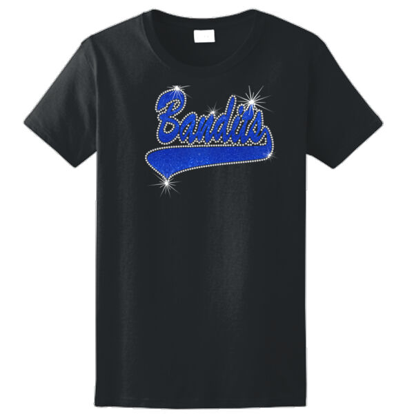 Bandits Rhinestone Baseball - Ladies Ultra Cotton™ 100% Cotton T Shirt Thumbnail