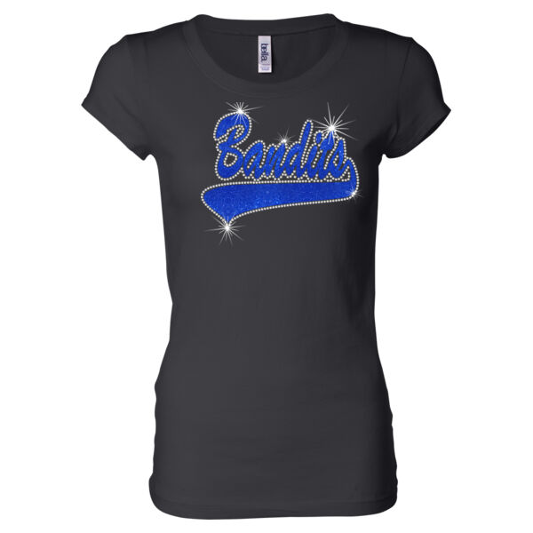 Bandits Rhinestone Baseball - Ladies' Sheer Jersey T-Shirt Thumbnail