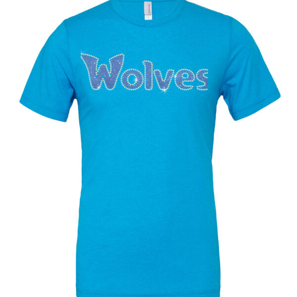 Wolves Rhinestones Glitter - Cotton/Polyester T-Shirt Thumbnail