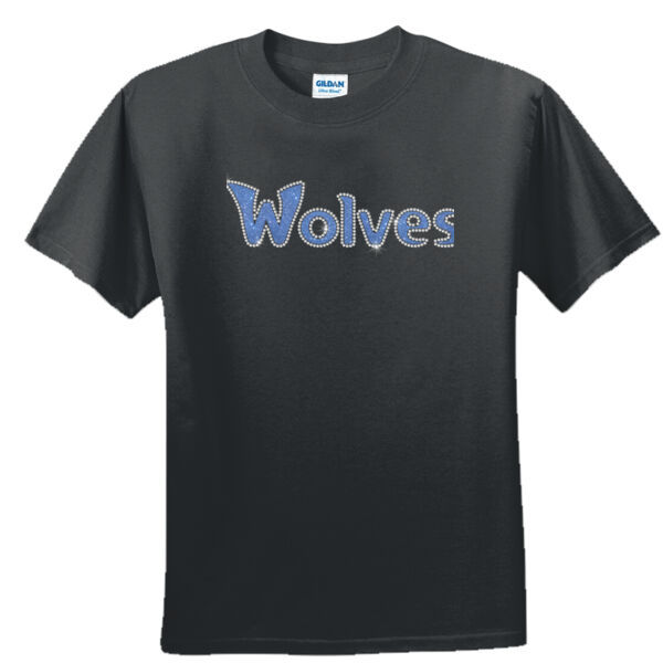 Wolves Rhinestones Glitter - Unisex or Youth Ultra Cotton™ 100% Cotton T Shirt Thumbnail