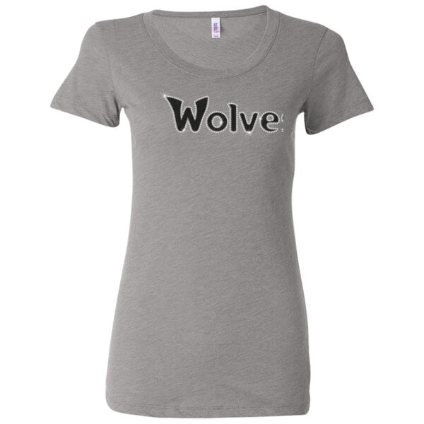 Wolves Rhinestones Glitter - Ladies' Triblend Short Sleeve T-Shirt Thumbnail