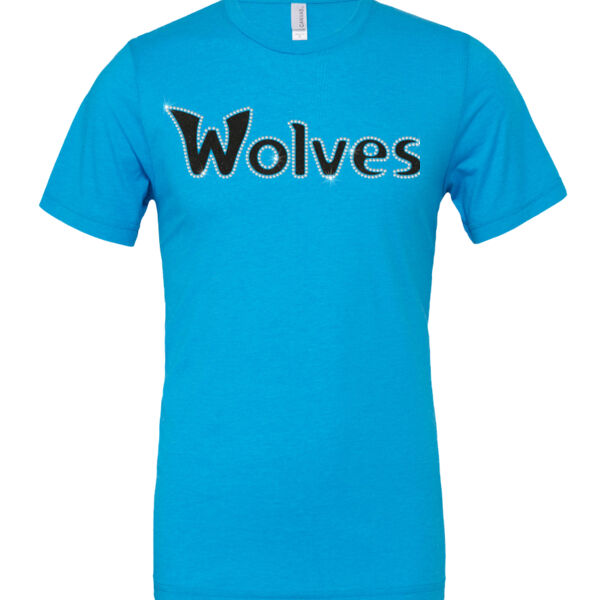 Wolves Rhinestones Glitter - Cotton/Polyester T-Shirt Thumbnail