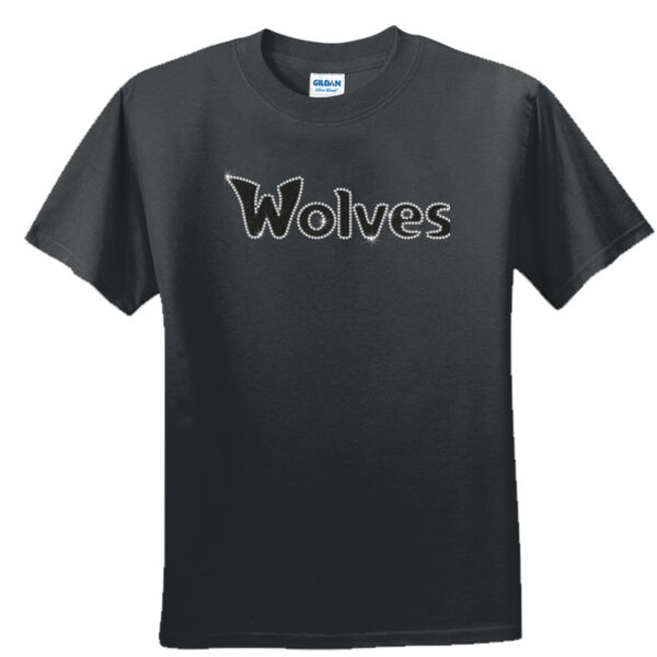 Wolves Rhinestones Glitter - Unisex or Youth Ultra Cotton™ 100% Cotton T Shirt Thumbnail