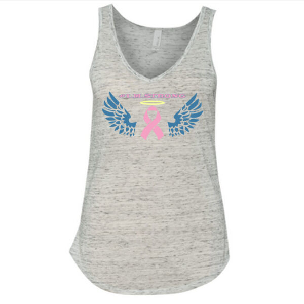 IM Strong - Ladies' Flowy V-Neck Tank Thumbnail