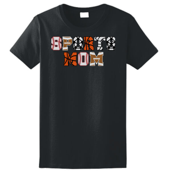 Sports Mom - Ladies Ultra Cotton™ 100% Cotton T Shirt Thumbnail