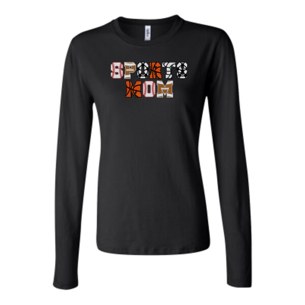 Sports Mom - Bella Long Sleeve Crew Tee Thumbnail