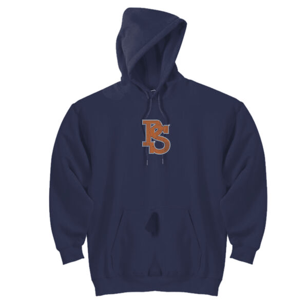 Pro Swing PS Rhinestone Orange/White - DryBlend™ Pullover Unisex Hooded Sweatshirt Thumbnail