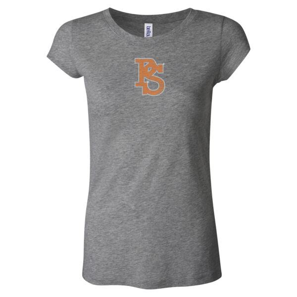 Pro Swing PS Rhinestone Orange/White - Ladies' Sheer Jersey T-Shirt Thumbnail