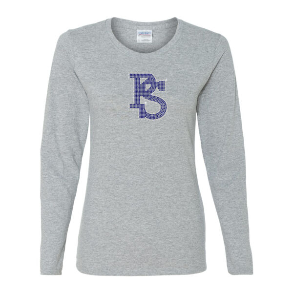 V Neck with Navy and Crystal Rhinestones Thumbnail