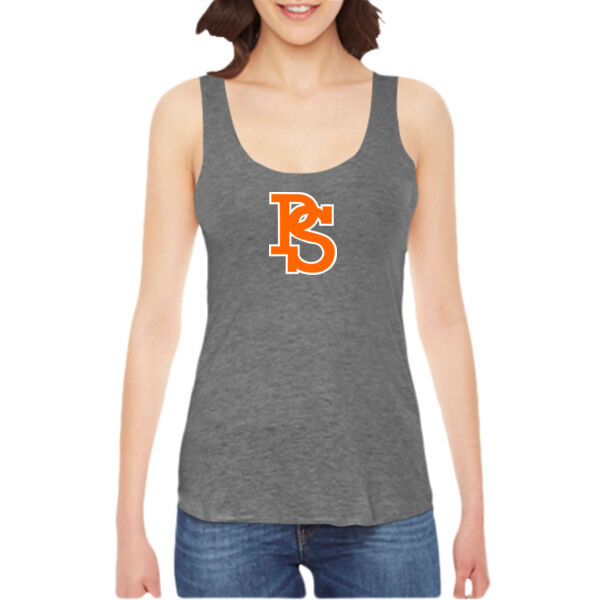 Pro Swing PS Orange White - Ladies' American Apparel Triblend Racerback Tank Thumbnail