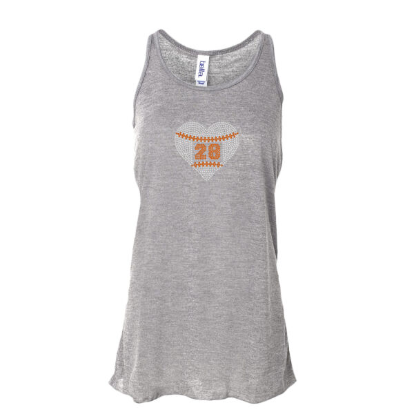 Pro Swing Player Heart - Ladies' Flowy Racerback Tank Thumbnail