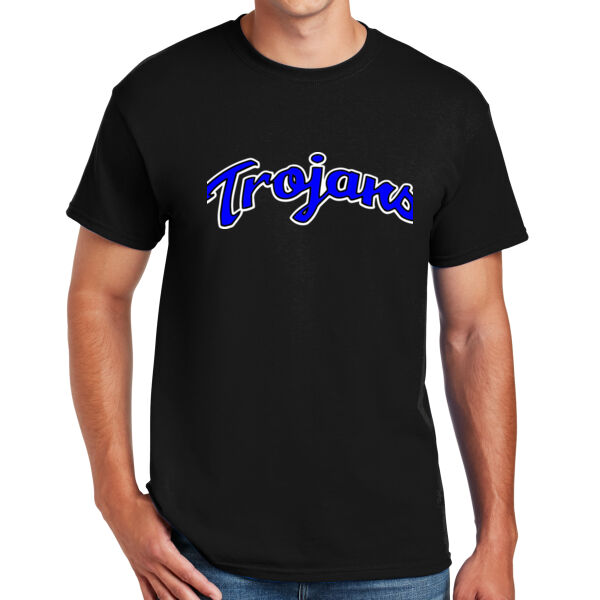 Trojans Script Logo - DryBlend™ 50 Cotton/50 DryBlend™Poly T Shirt Thumbnail
