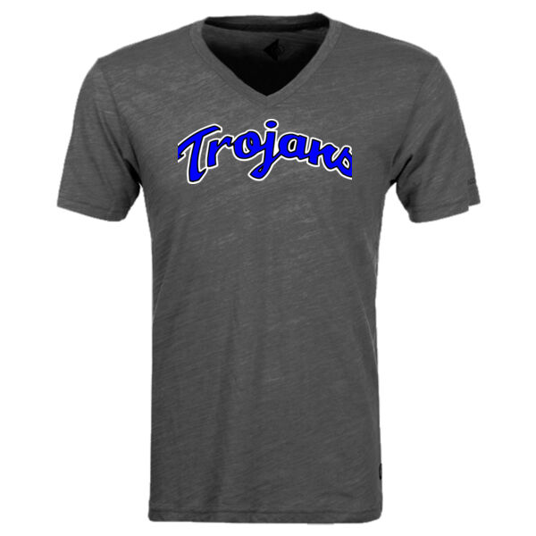 Trojans Script Logo - Triblend V-Neck T-Shirt Thumbnail