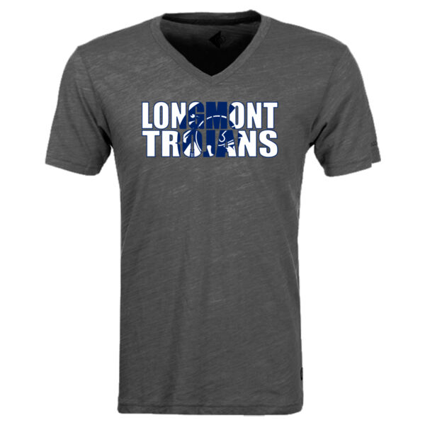 Longmont Trojans Knockout - Triblend V-Neck T-Shirt Thumbnail