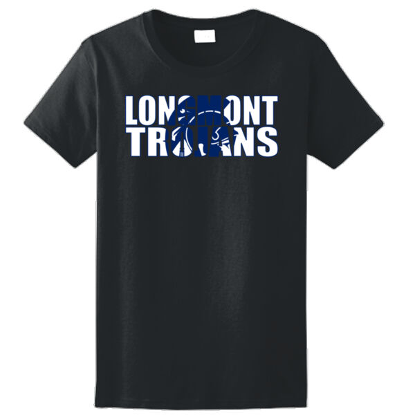 Longmont Trojans Knockout - Ladies Ultra Cotton™ 100% Cotton T Shirt Thumbnail