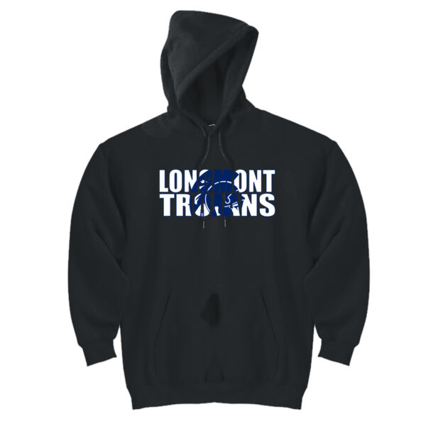 Longmont Trojans Knockout - DryBlend™ Pullover Unisex Hooded Sweatshirt Thumbnail