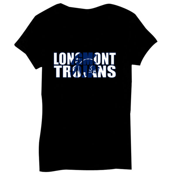 Longmont Trojans Knockout - Bella Short-Sleeve V-Neck T-Shirt Thumbnail