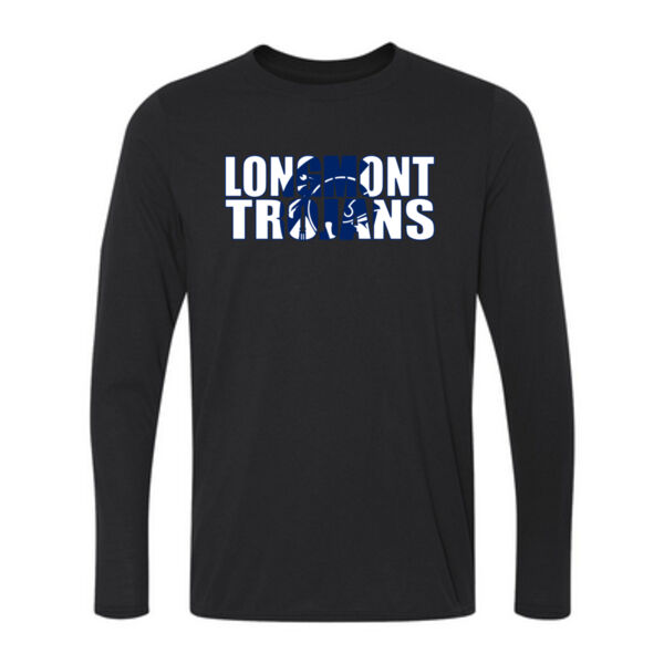 Longmont Trojans Knockout - Long Sleeve Ultra Performance 100% Performance T Shirt Thumbnail