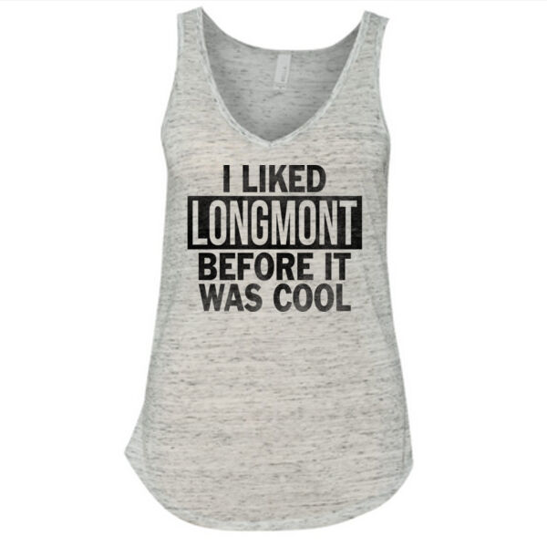I Liked Longmont Before It Was Cool - Ladies' Flowy V-Neck Tank Thumbnail