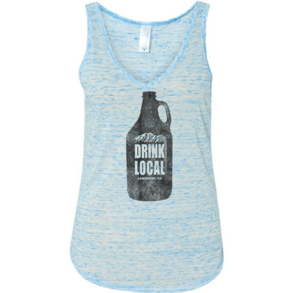 Drink Local Longmont Colorado - Ladies' Flowy V-Neck Tank Thumbnail