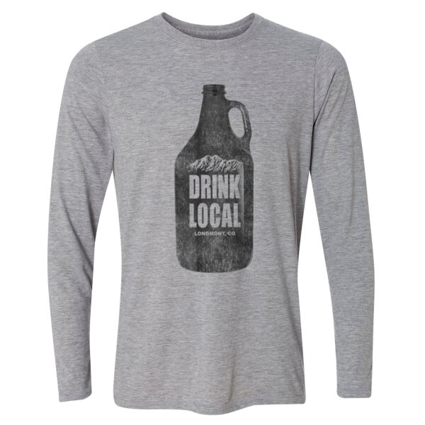 Drink Local Longmont Colorado - Light Long Sleeve Ultra Performance Active Lifestyle T Shirt Thumbnail