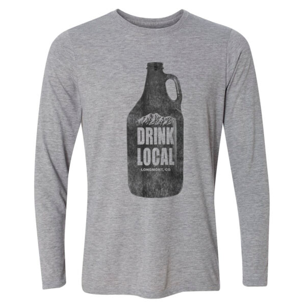 Drink Local Longmont Colorado - Light Youth Long Sleeve Ultra Performance Active Lifestyle T Shirt Thumbnail