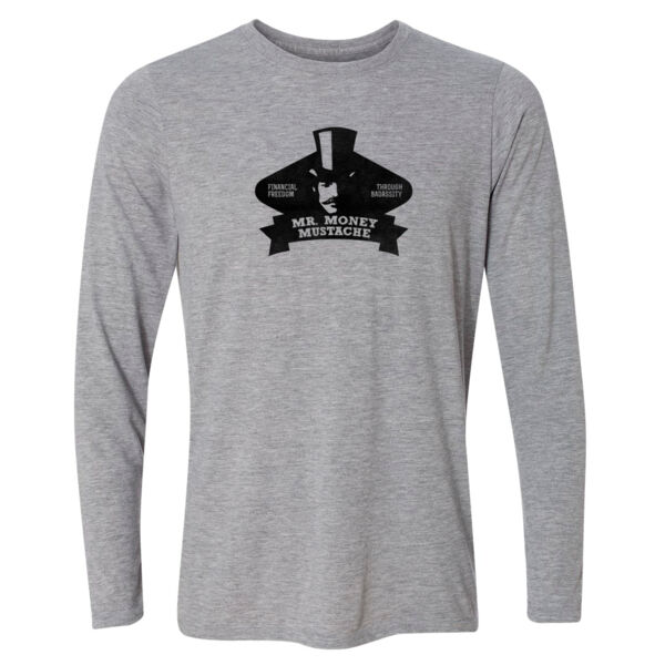 Mister Money Mustache - Light Youth Long Sleeve Ultra Performance Active Lifestyle T Shirt Thumbnail