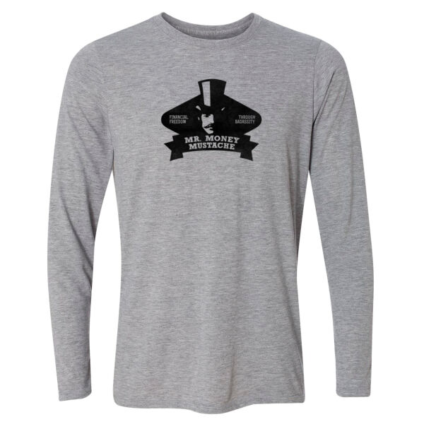 Mister Money Mustache - Light Long Sleeve Ultra Performance Active Lifestyle T Shirt Thumbnail