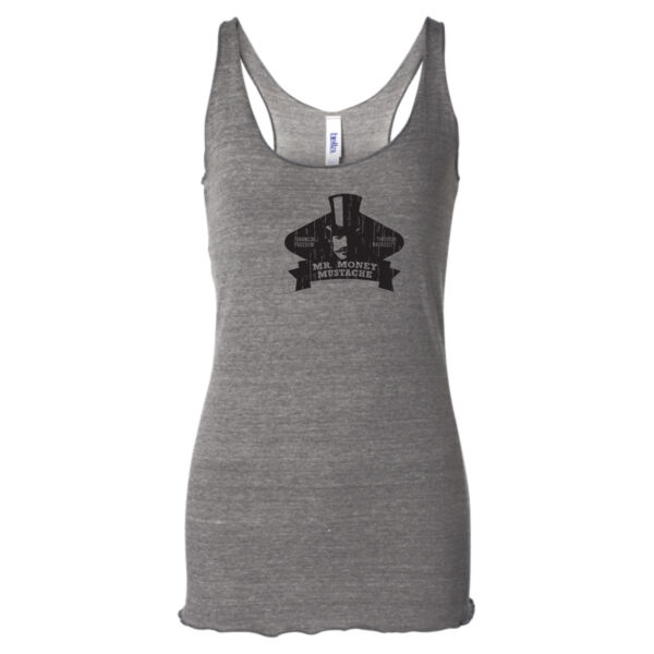 Mister Money Mustache - Ladies' Triblend Racerback Tank Top Thumbnail