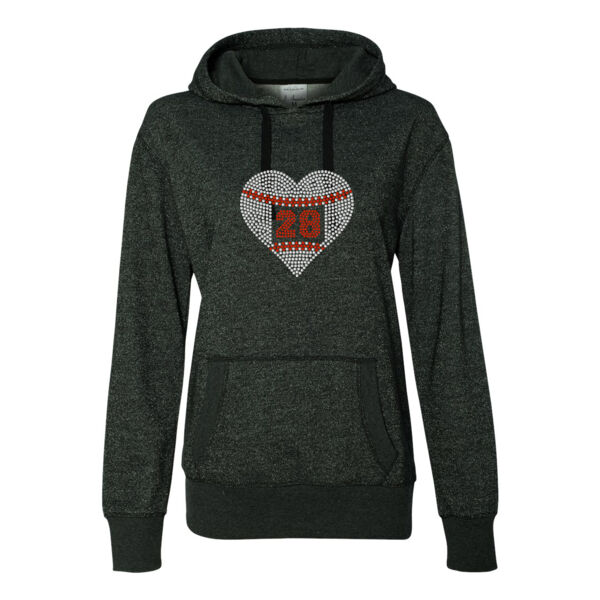 Custom Rhinestone Express Heart - Glitter Hoodie Thumbnail