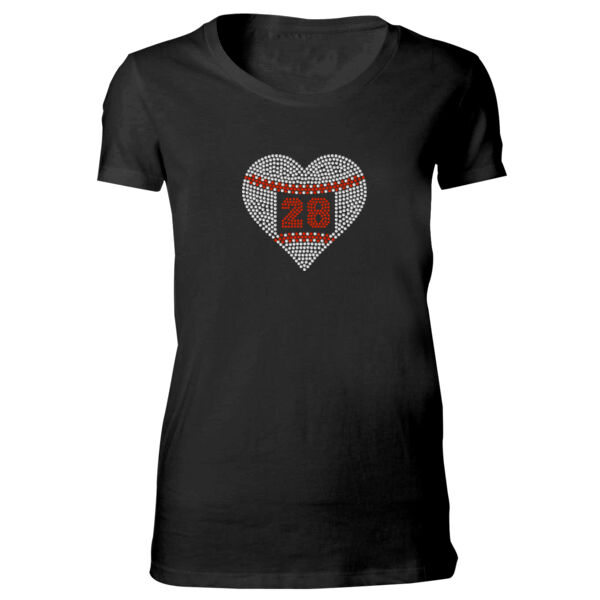 Custom Rhinestone Express Heart - Bella Favorite T-Shirt Thumbnail