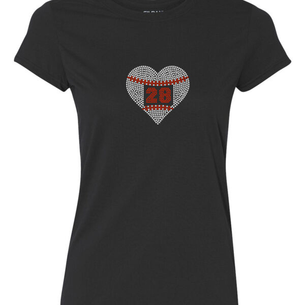 Custom Rhinestone Express Heart - Ladies Ultra Performance Active Lifestyle T Shirt Thumbnail