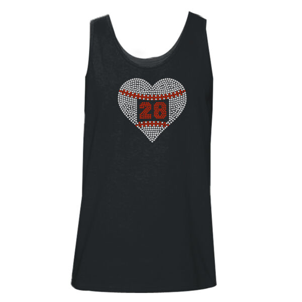 Custom Rhinestone Express Heart - Ultra Cotton® 6 oz. Tank Thumbnail