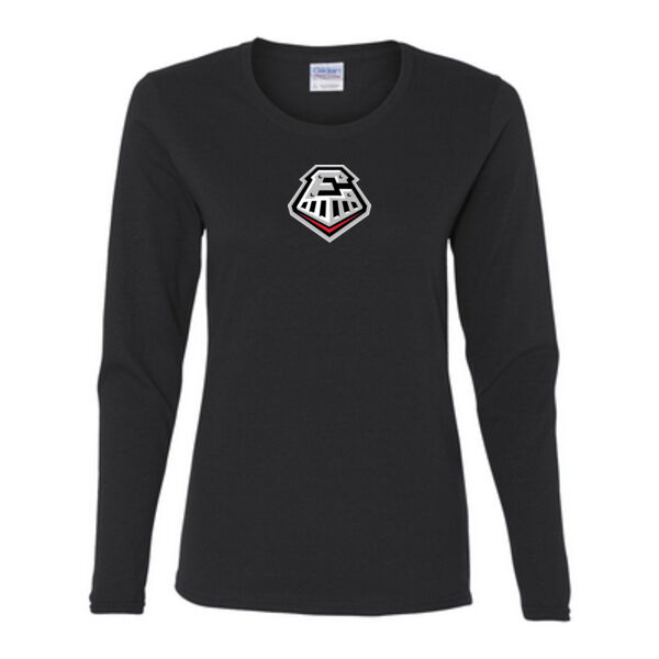 Express Small Logo - Gildan Ladies Ultra Cotton™ Long Sleeve Missy Fit T Shirt Thumbnail