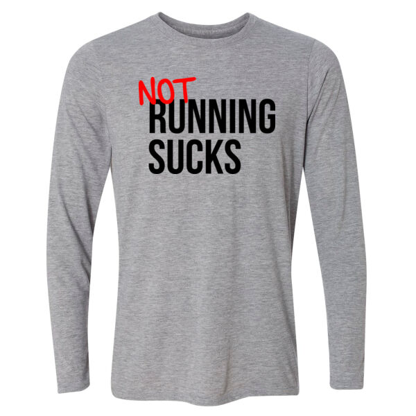 Not Running Sucks - Light Long Sleeve Ultra Performance Active Lifestyle T Shirt Thumbnail