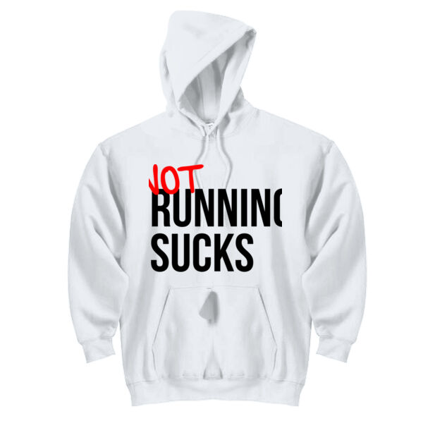 Not Running Sucks - DryBlend™ Pullover Unisex Hooded Sweatshirt Thumbnail