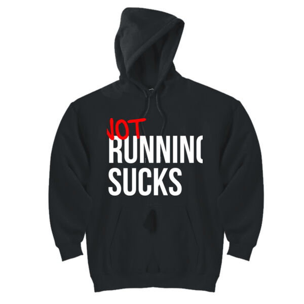 Not Running Sucks - DryBlend™ Pullover Unisex Hooded Sweatshirt Thumbnail