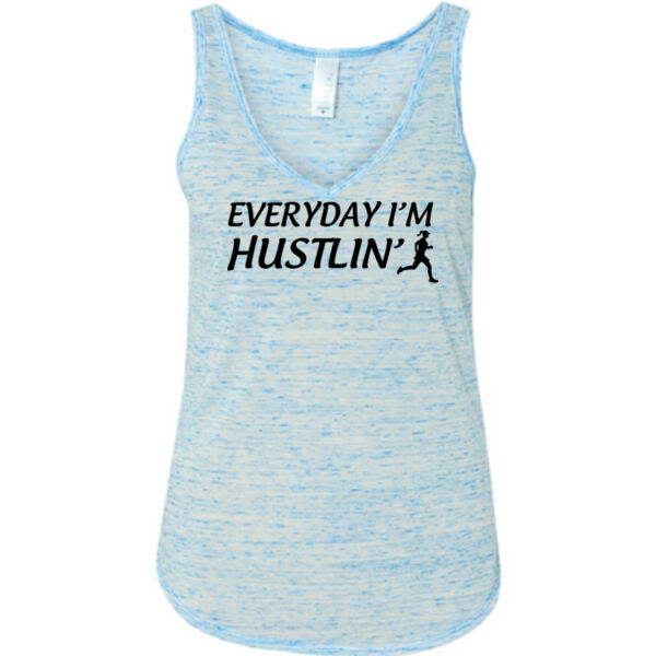 Everyday I'm Hustlin'  - Ladies' Flowy V-Neck Tank Thumbnail