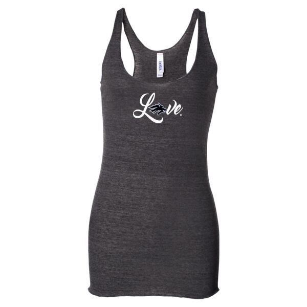 Wolves Love  - Ladies' Triblend Racerback Tank Top Thumbnail