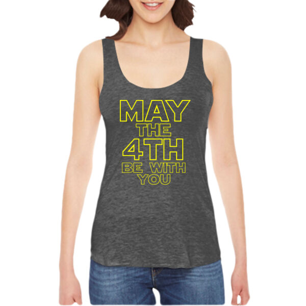 May the 4th Be With You - Ladies' American Apparel Triblend Racerback Tank Thumbnail