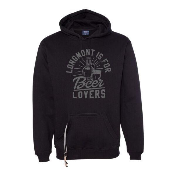 Longmont Is For Beer Lovers - Tailgate Hoodie with Koozie & Bottle Opener Thumbnail