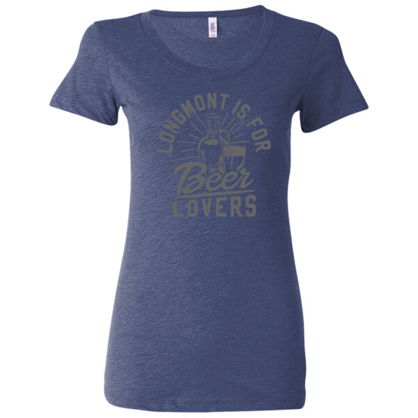Longmont Is For Beer Lovers - Ladies' Triblend Short Sleeve T-Shirt Thumbnail