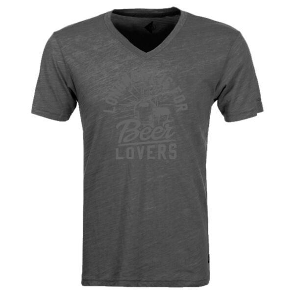 Longmont Is For Beer Lovers - Triblend V-Neck T-Shirt Thumbnail