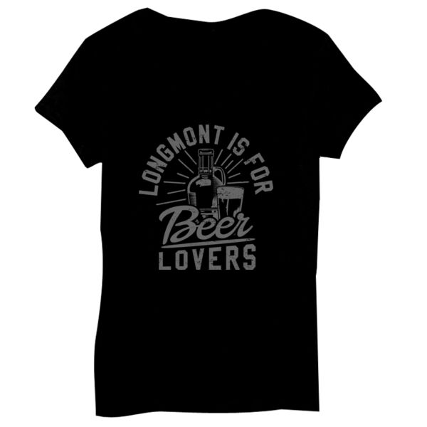 Longmont Is For Beer Lovers - Bella Short-Sleeve V-Neck T-Shirt Thumbnail