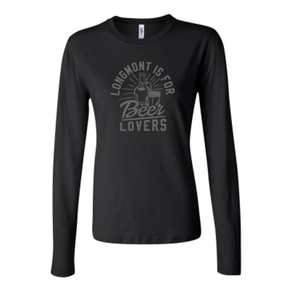 Longmont Is For Beer Lovers - Bella Long Sleeve Crew Tee Thumbnail