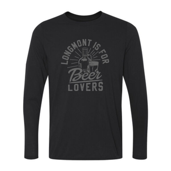Longmont Is For Beer Lovers - Long Sleeve Ultra Performance 100% Performance T Shirt Thumbnail