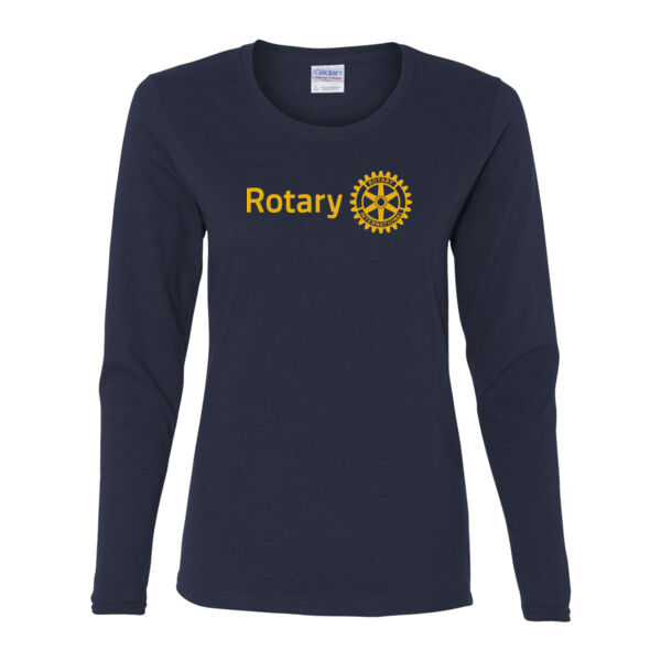 Rotary - Gildan Ladies Ultra Cotton™ Long Sleeve Missy Fit T Shirt Thumbnail